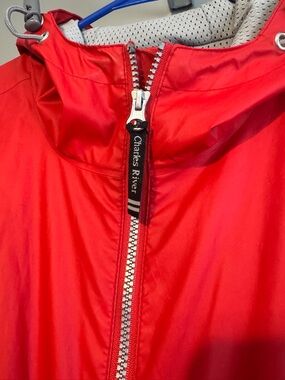Charles River Apparel Red Rain Jacket 2XL New Englander Waterproof Hooded